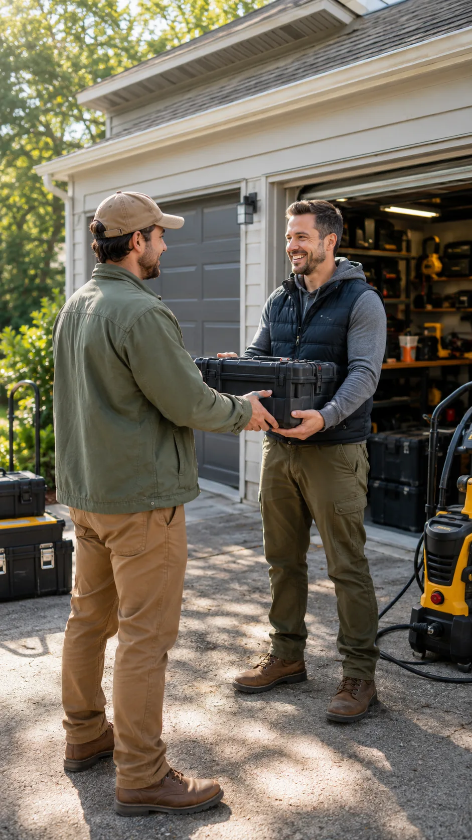 An Under You member completing a rental handoff